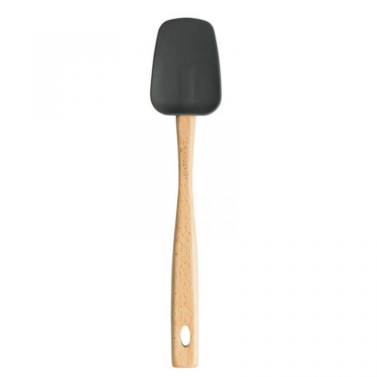 Chasseur Silicone Solid Spoon with Wooden Handle Caviar sh/03530