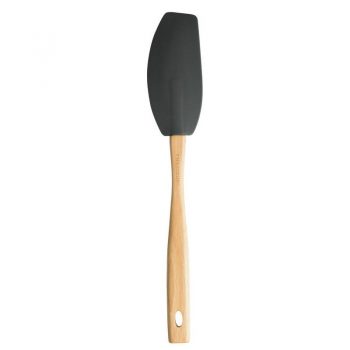 Chasseur Silicone Curved Spatula with Wooden Handle Caviar sh/03535