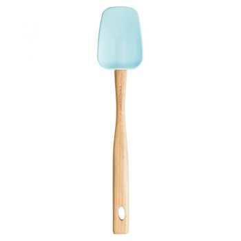 Chasseur Silicone Solid Spoon with Wooden Handle Duck Egg Blue sh/03536