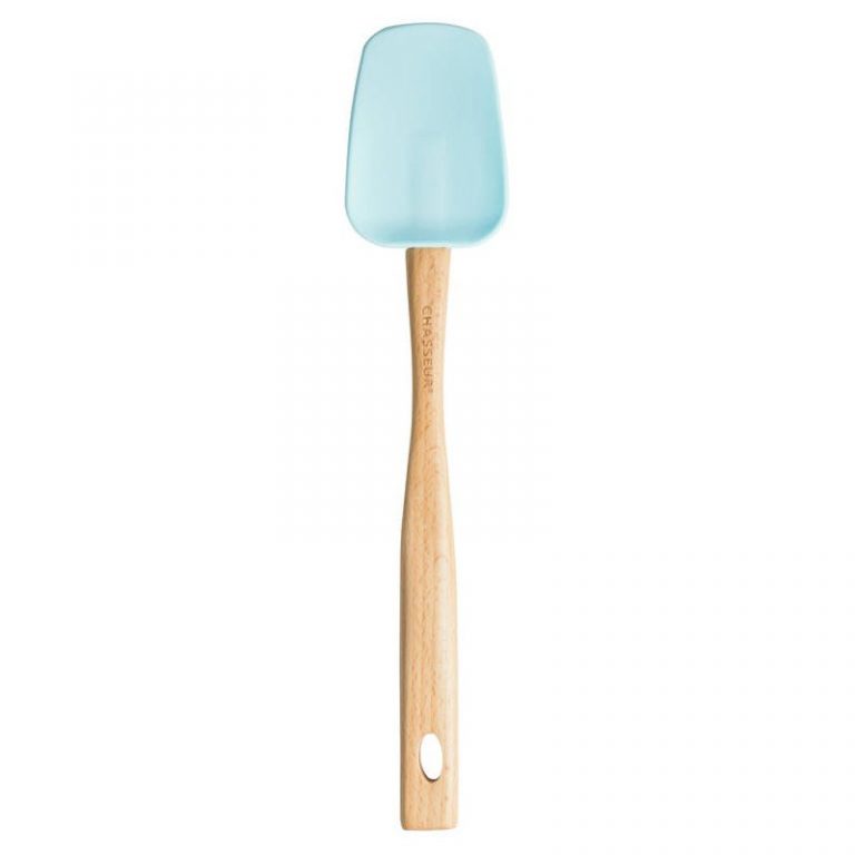 Chasseur Silicone Solid Spoon with Wooden Handle Duck Egg Blue sh/03536