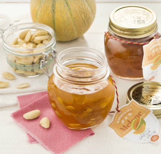 Bormioli Rocco Quattro Stagioni Amphora Jars Melon Jam with Almonds and lemon