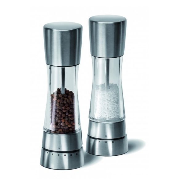 31224 – Derwent Salt and Pepper Mills – Silver & Clear LS4