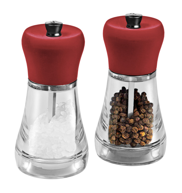 Cole and Mason Napoli Red Salt and Pepper Mill Gift Set 