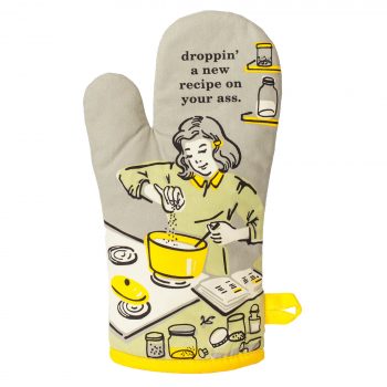 Blue Q Novelty Single Oven Glove 'Droppin' a New Recipe'