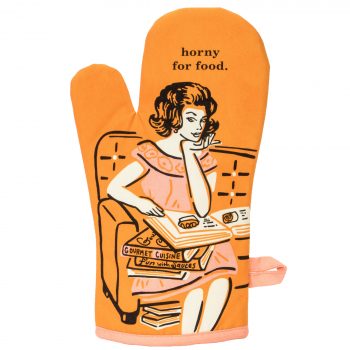 Blue Q Novelty Single Oven Glove 'Horny For Food'
