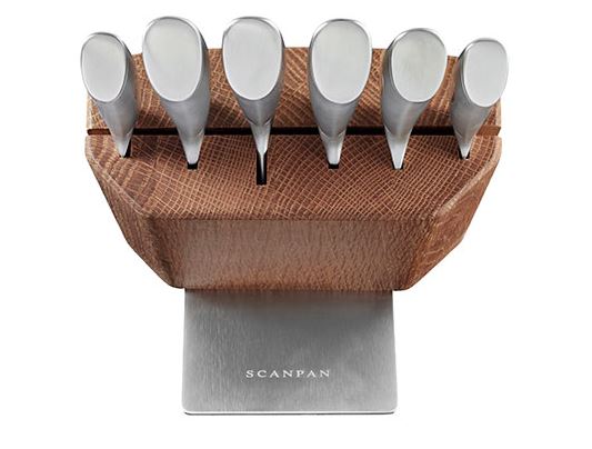 Scanpan Classic Steel 7 Piece Knife Block Set sh/18381 top