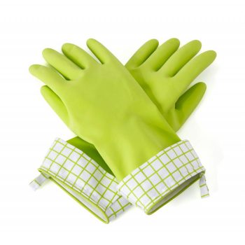 Full Circle Splash Patrol Natural Latex Cleaning Gloves Large Green