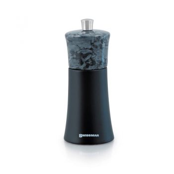 Swissmar Torre Matte Black Dark Granite Salt Mill