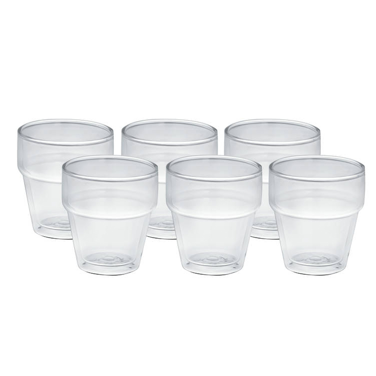 Avanti Stackable Double Wall Glass 250ml Set of 6 sh/15365