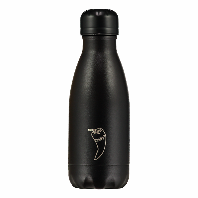 Chilly’s Stainless Steel Double Wall Bottle 260ml Matte Black