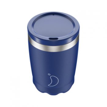 Chilly's Stainless Steel Double Wall Coffee Cup 340ml Matte Blue
