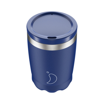 Chilly’s Stainless Steel Double Wall Coffee Cup 340ml Matte Blue
