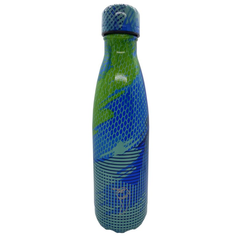 Chilly’s Stainless Steel Double Wall Bottle 500ml Abstract Blue