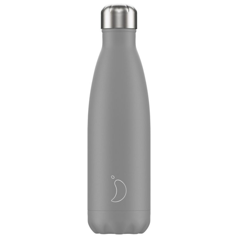Chilly’s Stainless Steel Double Wall Bottle 500ml Monochrome Grey