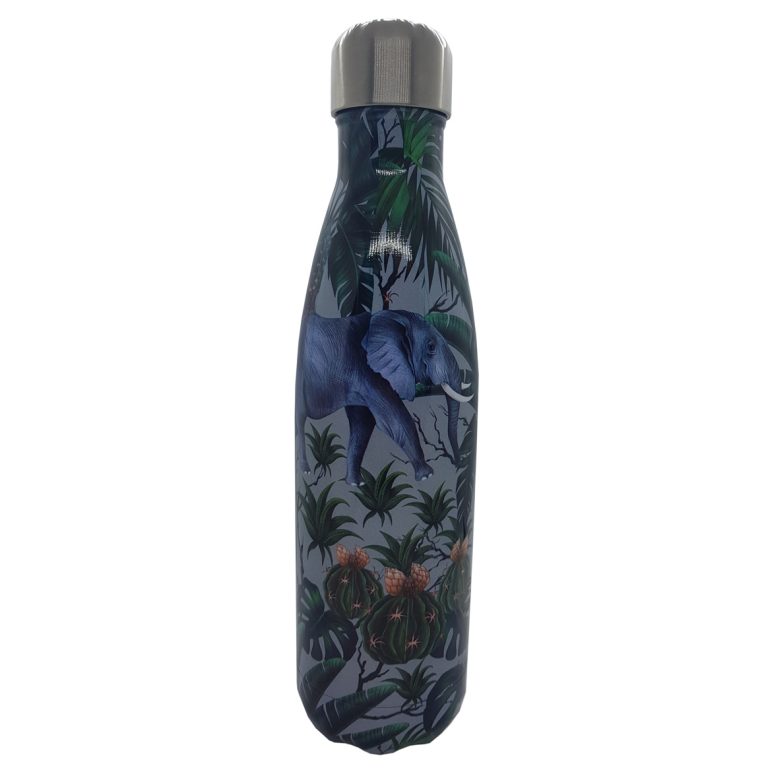 Chilly’s Stainless Steel Double Wall Bottle 500ml Tropical Elephant