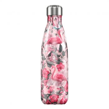 Chilly's Stainless Steel Double Wall Bottle 500ml Tropical Flamingo