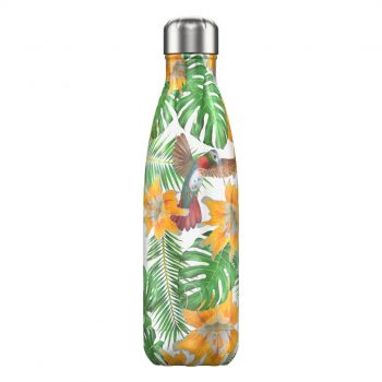 Chilly's Stainless Steel Double Wall Bottle 500ml Tropical Flower