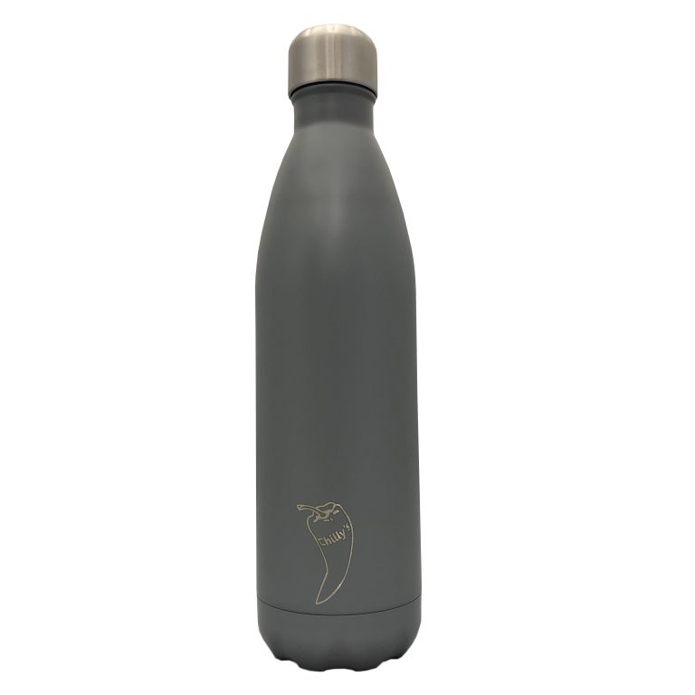 Chilly’s Stainless Steel Double Wall Bottle 750ml Monochrome Grey