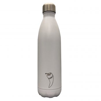 Chilly’s Stainless Steel Double Wall Bottle 750ml Monochrome White