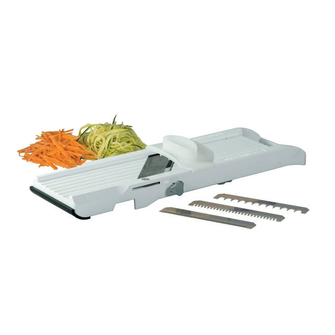 79920 Benriner Vegetable Slicer 64mm, (Thickness 0.3mm) with 5mm Interchange Blades – White