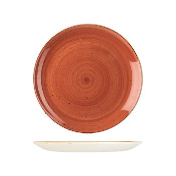 stonecast spiced orange coupe plate