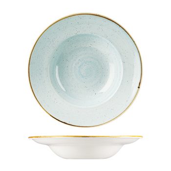 pale blue pasta bowl