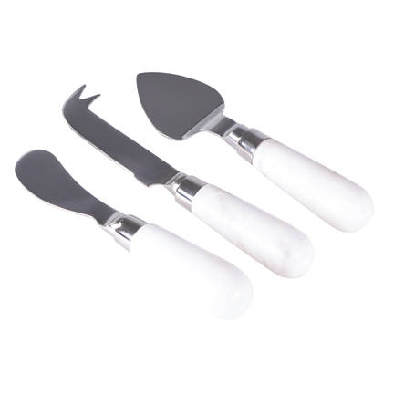 99829 – 3 Piece Cheese Knife Set – Marble Handles