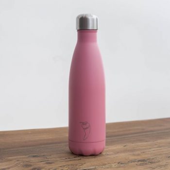 Chilly’s Stainless Steel Double Wall Bottle 500ml Pastel Pink