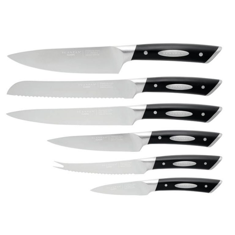 Scanpan Classic 7 Piece Knife Block Set sh/18185 inclusions