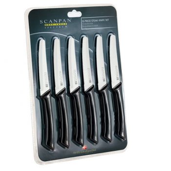 Scanpan Spectrum Black Steak Knife Set