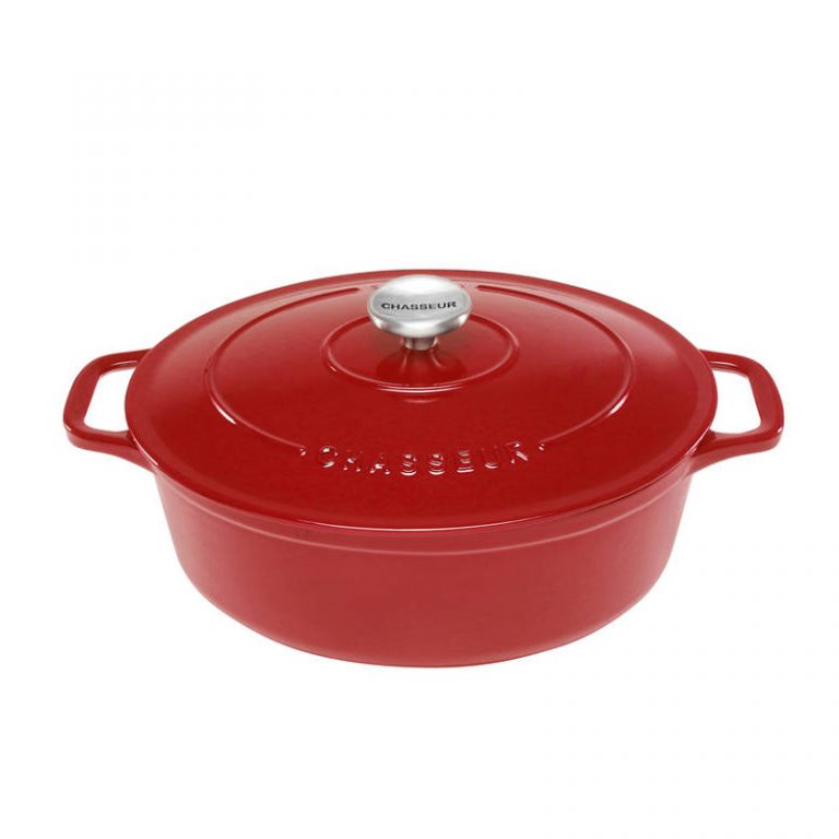 Chasseur 14 in. Red Rectangular French Enameled Cast Iron Griddle