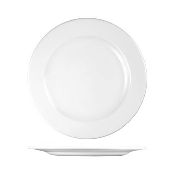 churchill profile wide rim white plate