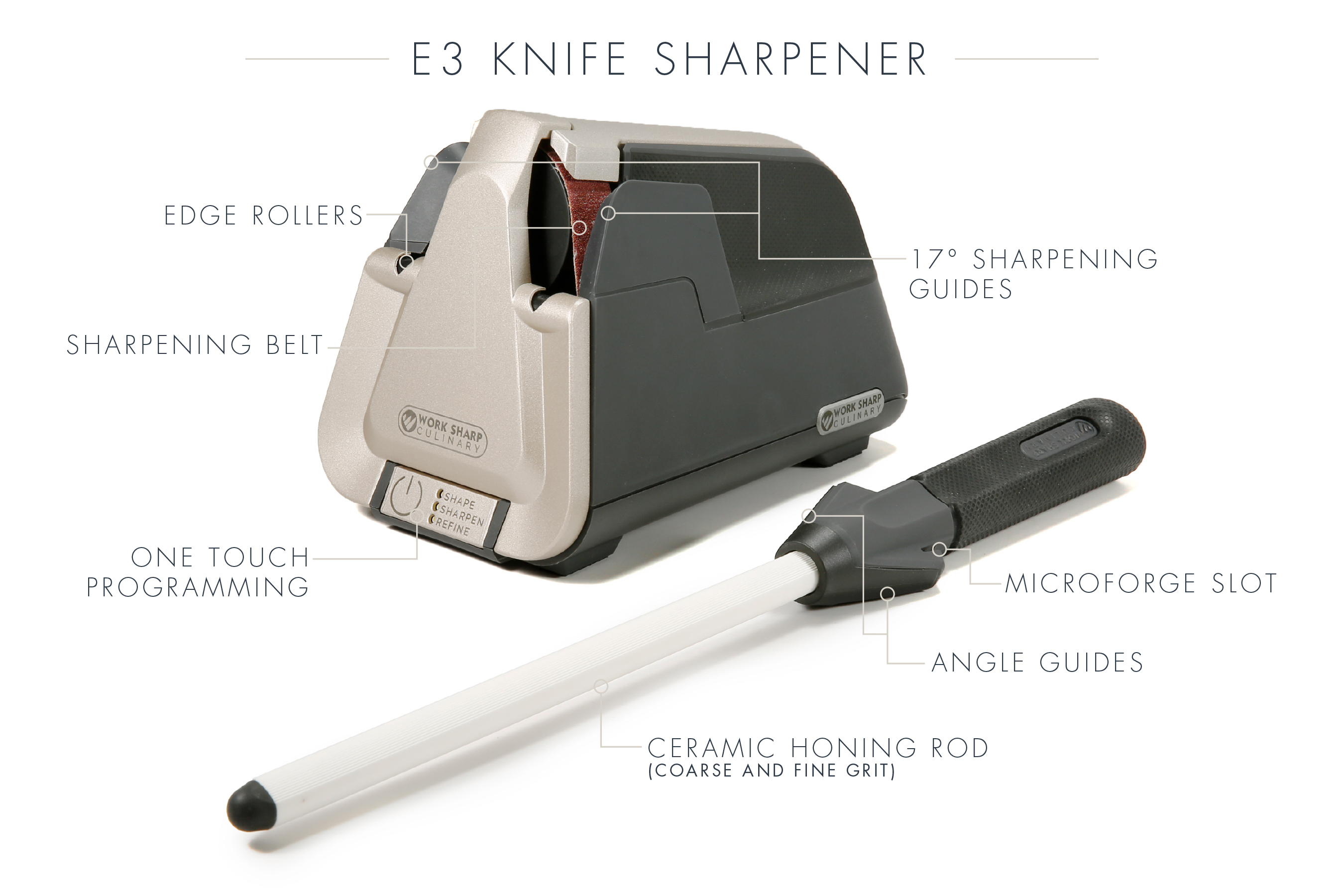 Work Sharp Culinary E5 Electric Kitchen Knife Sharpener Chef's