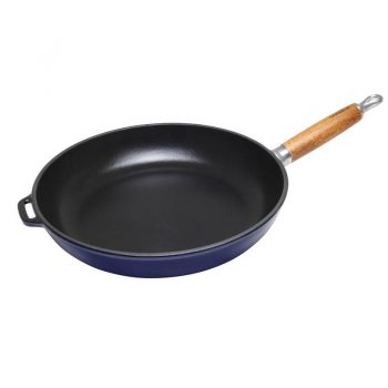 Fry Pan 28cm Wood Handle French Blue 19552