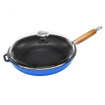 Chasseur Chasseur Cast Iron 11.5-in Cast Iron Grill Pan with Lid