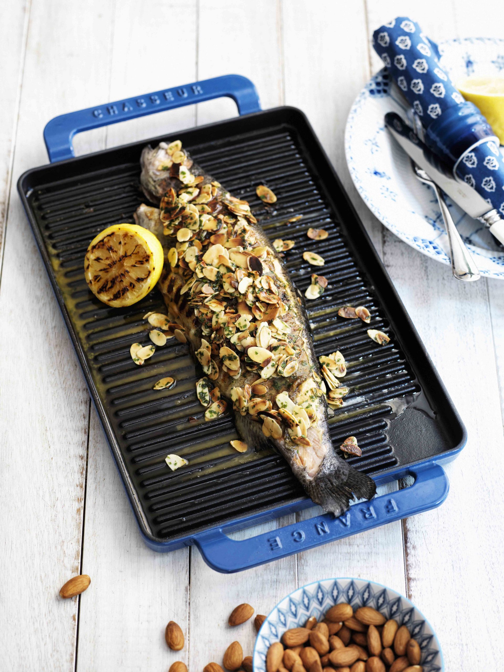 Sky Blue Cast Iron Rectangular Grill 19359 downsized