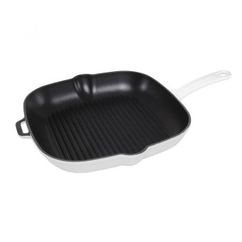 Square 25cm Grill Pan Brilliant White 19957