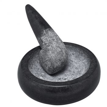 Avanti Granite 14.5cm Black Low Mortar & Pestle
