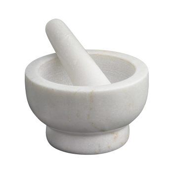 Avanti White Marble Footed Mortar & Pestle 13cm