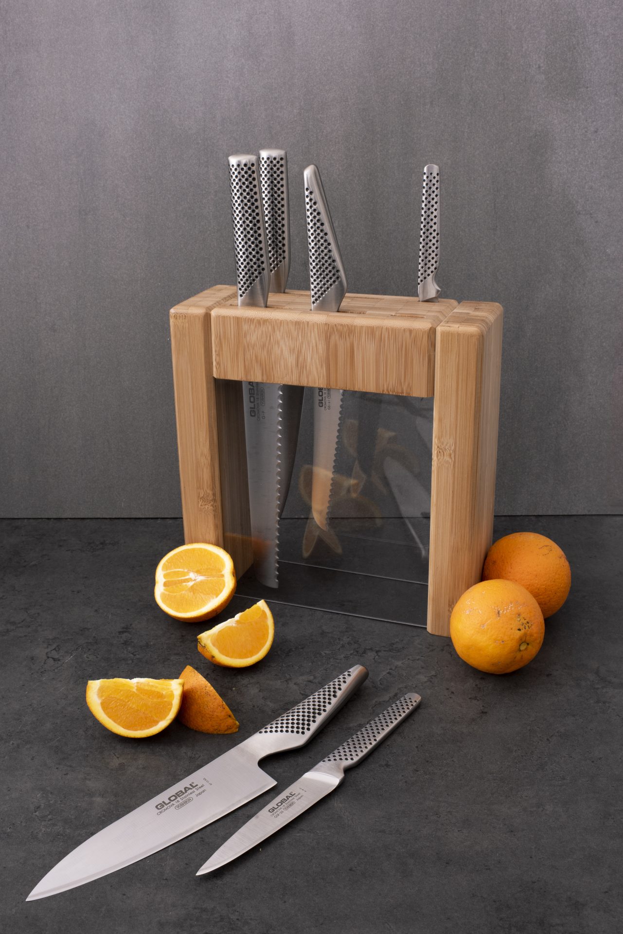 Global Ikasu 7 Piece Knife Block Set Chef