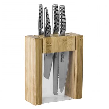 Global Teikoku 5 Piece Knife Block Set sh/79629