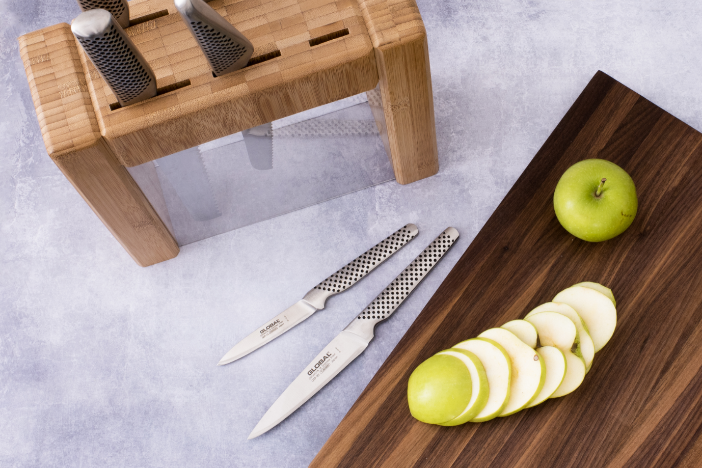 Global Ikasu 7 Piece Knife Block Set Chef