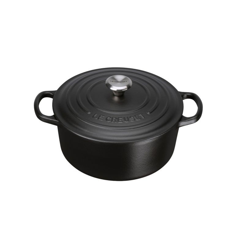 Le Creuset Cast Iron Casserole 22cm Satin Black