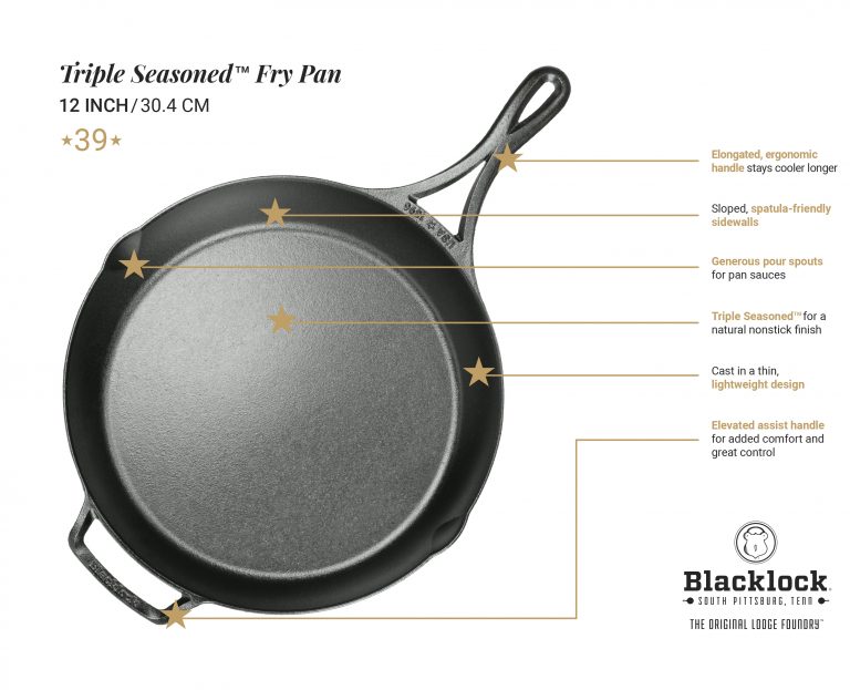 Lodge Blacklock 12 Square Seasoned Cast Iron Grill Pan