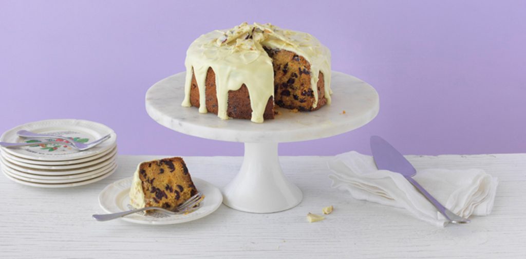 Cranberry and White Chocolate Christmas Cake