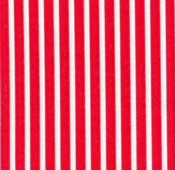 L409011 IHR Lunch Napkin Stripes Again Red