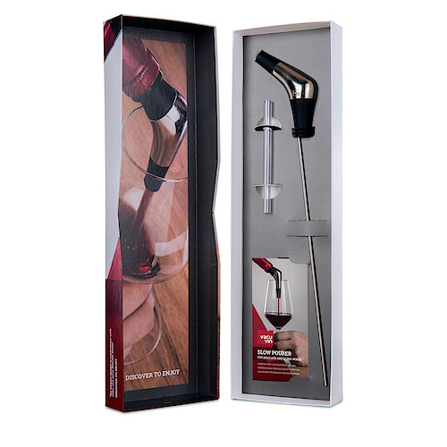 VV18570606 Vacu Vin Slow Wine Pourer Boxed Open