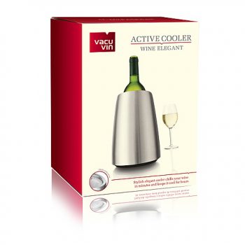 VV3649360 Vacu Vin Active Cooler Wine Elegant Stainless Steel Boxed