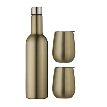 Avanti Signature Series Double Wall Insulated Wine Traveller Set (2 Colours) - Champagne