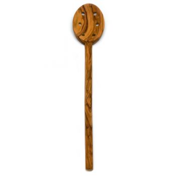 Dishy Oval Spoon with Holes Olive Wood 30cm